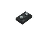 Rectangular magnetic system with threaded bushing, rubber coated