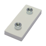 Rectangular magnetic system with threaded bushing, rubber coated